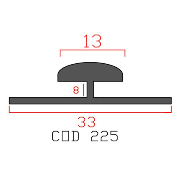 پروفیل اچ آلومینیوم 13×8×33