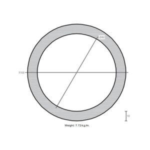 لوله به قطر خارجی 100mm و ضخامت 10mm