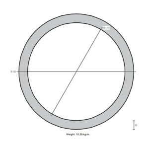 لوله به قطر خارجی 130mm ضخامت 10mm