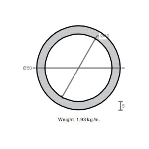 لوله به قطر خارجی 50mm و ضخامت 5mm