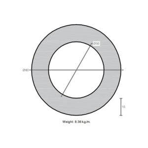 لوله به قطر خارجی 85mm و ضخامت 15mm